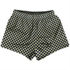 Checkerboard Half Inch Blue Navy and Vegas Gold Womens & Girls Sport Shorts End Made In USA by Tribe Lacrosse