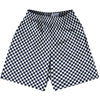 Checkerboard Half Inch Blue Navy and White Lacrosse Shorts Made In USA by Tribe Lacrosse