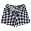 Checkerboard Half Inch Blue Navy and White Rugby Shorts Made In USA by Tribe Lacrosse