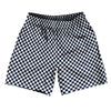 Checkerboard Half Inch Blue Navy and White Soccer Shorts Made In USA by Tribe Lacrosse