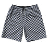 Checkerboard Half Inch Blue Navy and White 10" Swim Shorts Made in USA by Tribe Lacrosse