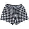 Checkerboard Half Inch Blue Navy and White Womens & Girls Sport Shorts End Made In USA by Tribe Lacrosse