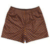 Checkerboard Half Inch Blue Royal and Tennessee Orange Rugby Shorts Made In USA by Tribe Lacrosse