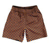 Checkerboard Half Inch Blue Royal and Tennessee Orange Soccer Shorts Made In USA by Tribe Lacrosse