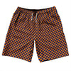 Checkerboard Half Inch Blue Royal and Tennessee Orange 10" Swim Shorts Made in USA by Tribe Lacrosse