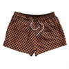Checkerboard Half Inch Blue Royal and Tennessee Orange 2.5" Swim Shorts Made in USA by Tribe Lacrosse