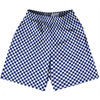 Checkerboard Half Inch Blue Royal and White Lacrosse Shorts Made In USA by Tribe Lacrosse