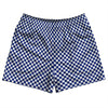 Checkerboard Half Inch Blue Royal and White Rugby Shorts Made In USA by Tribe Lacrosse