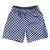 Checkerboard Half Inch Blue Royal and White Soccer Shorts Made In USA by Tribe Lacrosse