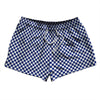 Checkerboard Half Inch Blue Royal and White 2.5" Swim Shorts Made in USA by Tribe Lacrosse
