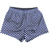 Checkerboard Half Inch Blue Royal and White Womens & Girls Sport Shorts End Made In USA by Tribe Lacrosse