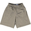 Checkerboard Half Inch Brown Dark and White Lacrosse Shorts Made In USA by Tribe Lacrosse