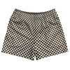 Checkerboard Half Inch Brown Dark and White Rugby Shorts Made In USA by Tribe Lacrosse