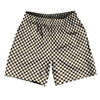 Checkerboard Half Inch Brown Dark and White Soccer Shorts Made In USA by Tribe Lacrosse