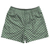 Checkerboard Half Inch Green Hunter and White Rugby Shorts Made In USA by Tribe Lacrosse