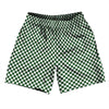 Checkerboard Half Inch Green Hunter and White Soccer Shorts Made In USA by Tribe Lacrosse