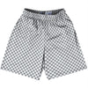 Checkerboard Half Inch Grey Dark and White Lacrosse Shorts Made In USA by Tribe Lacrosse