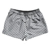 Checkerboard Half Inch Grey Dark and White 2.5" Swim Shorts Made in USA by Tribe Lacrosse