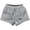 Checkerboard Half Inch Grey Dark and White Womens & Girls Sport Shorts End Made In USA by Tribe Lacrosse
