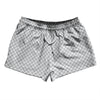 Checkerboard Half Inch Grey Medium and White 2.5" Swim Shorts Made in USA by Tribe Lacrosse
