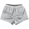 Checkerboard Half Inch Grey Medium and White Womens & Girls Sport Shorts End Made In USA by Tribe Lacrosse