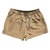 Checkerboard Half Inch Orange Burnt and White 2.5" Swim Shorts Made in USA by Tribe Lacrosse