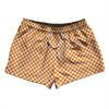 Checkerboard Half Inch Orange Tennessee and White 2.5" Swim Shorts Made in USA by Tribe Lacrosse