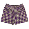 Checkerboard Half Inch Purple Medium and Vegas Gold Rugby Shorts Made In USA by Tribe Lacrosse