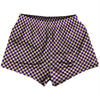 Checkerboard Half Inch Purple Medium and Vegas Gold Womens & Girls Sport Shorts End Made In USA by Tribe Lacrosse