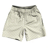 Checkerboard Half Inch Vegas Gold and White Athletic Running Fitness Exercise Shorts 7" Inseam Shorts Made In USA by Tribe Lacrosse