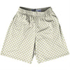 Checkerboard Half Inch Vegas Gold and White Lacrosse Shorts Made In USA by Tribe Lacrosse