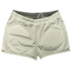 Checkerboard Half Inch Vegas Gold and White Shorty Short Gym Shorts 2.5" Inseam Made In USA by Tribe Lacrosse