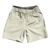 Checkerboard Half Inch Vegas Gold and White Soccer Shorts Made In USA by Tribe Lacrosse