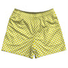 Checkerboard Half Inch Yellow Bright and White Rugby Shorts Made In USA by Tribe Lacrosse