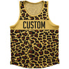 Cheetah Pattern Custom Athletic Tank Top Made In USA by Tribe Lacrosse