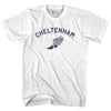 Cheltenham Running Track Winged Foot-Adult Cotton T-shirt by Tribe Lacrosse