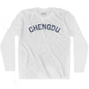 Chengdu Vintage City Adult Cotton Long Sleeve T-shirt by Ultras