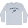 Chesterfield Running Track Winged Foot Adult Tri-Blend Long Sleeve T-shirt by Tribe Lacrosse