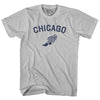 Chicago Running Track Winged Foot Adult Cotton T-shirt by Tribe Lacrosse