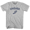 Chicago Running Track Winged Foot Adult Cotton T-shirt by Tribe Lacrosse