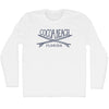 Cocoa Beach Surf Break Crossed Surf Board Surfing Destination Adult Cotton Long Sleeve T-Shirt by Tribe Lacrosse