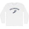 Colchester Running Track Winged Foot Adult Cotton Long Sleeve T-shirt by Tribe Lacrosse