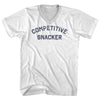 Competitive Snacker Adult Cotton V-neck T-shirt by Tribe Lacrosse