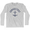 Connecticut State Anchor Home Cotton Adult Long Sleeve T-shirt by Ultras