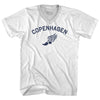 Copenhagen Running Track Winged Foot Adult Tri-Blend V-neck T-shirt by Tribe Lacrosse