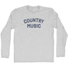 Country Music Adult Cotton Long Sleeve T-shirt by Tribe Lacrosse