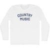 Country Music Adult Cotton Long Sleeve T-shirt by Tribe Lacrosse