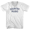 Country Music Adult Cotton V-neck T-shirt by Tribe Lacrosse