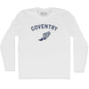 Coventry Running Track Winged Foot-Adult Cotton Long Sleeve T-shirt by Tribe Lacrosse
