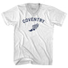 Coventry Running Track Winged Foot-Adult Cotton V-neck T-shirt by Tribe Lacrosse